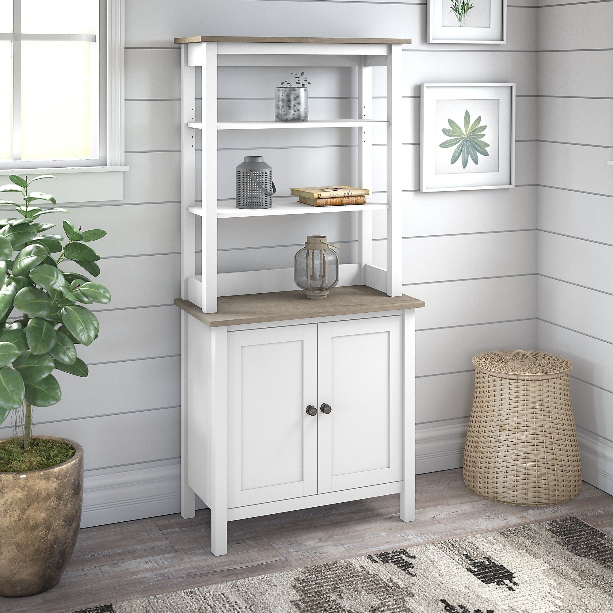 Mayfield 5 Shelf Bookcase With Doors By Bush Furniture