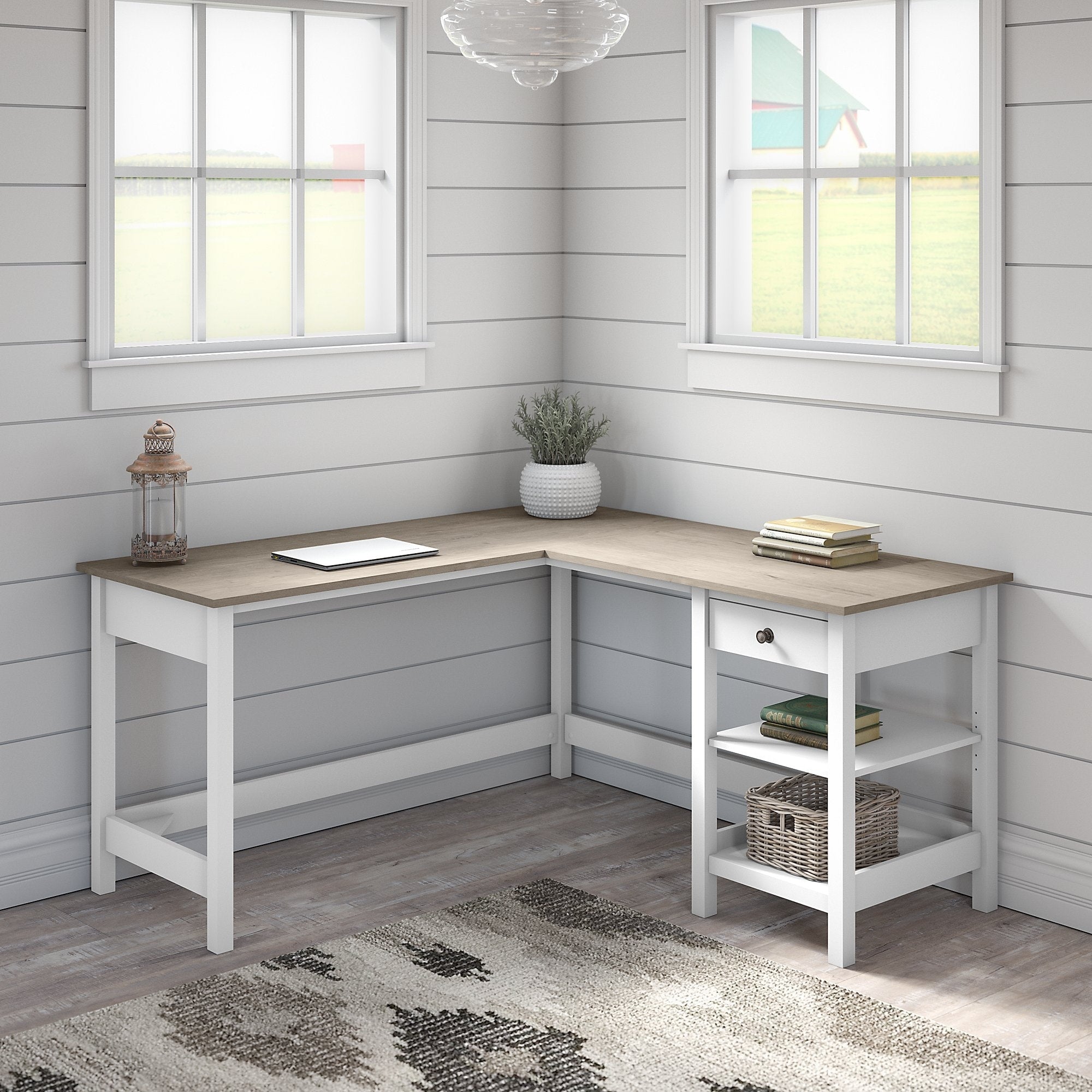 Mayfield 60W L Shaped Computer Desk With Storage By Bush Furniture