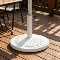 Maypex 22 Lbs. Outdoor Patio Umbrella Base Stand Hdpe Cement Weighted Umbrella Holder In White