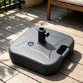 Maypex 44 Lbs. Black Square Water Filled Plastic Patio Umbrella Base