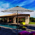 9 Feet Solar Led Lighted Patio Umbrella