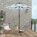 Maypex 9 Feet Pattern Market Patio Umbrella Peacock