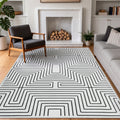 Maze Wool Area Rugs Indoor Machine Washable Non Slip Area Rugs For Living Room