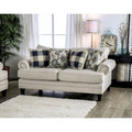 Foa Mccallan Ivory Transitional Loveseat