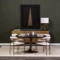 Mercana Mcleod Ii Weathered Teak Matte Black Mango Wood Iron Dining Table