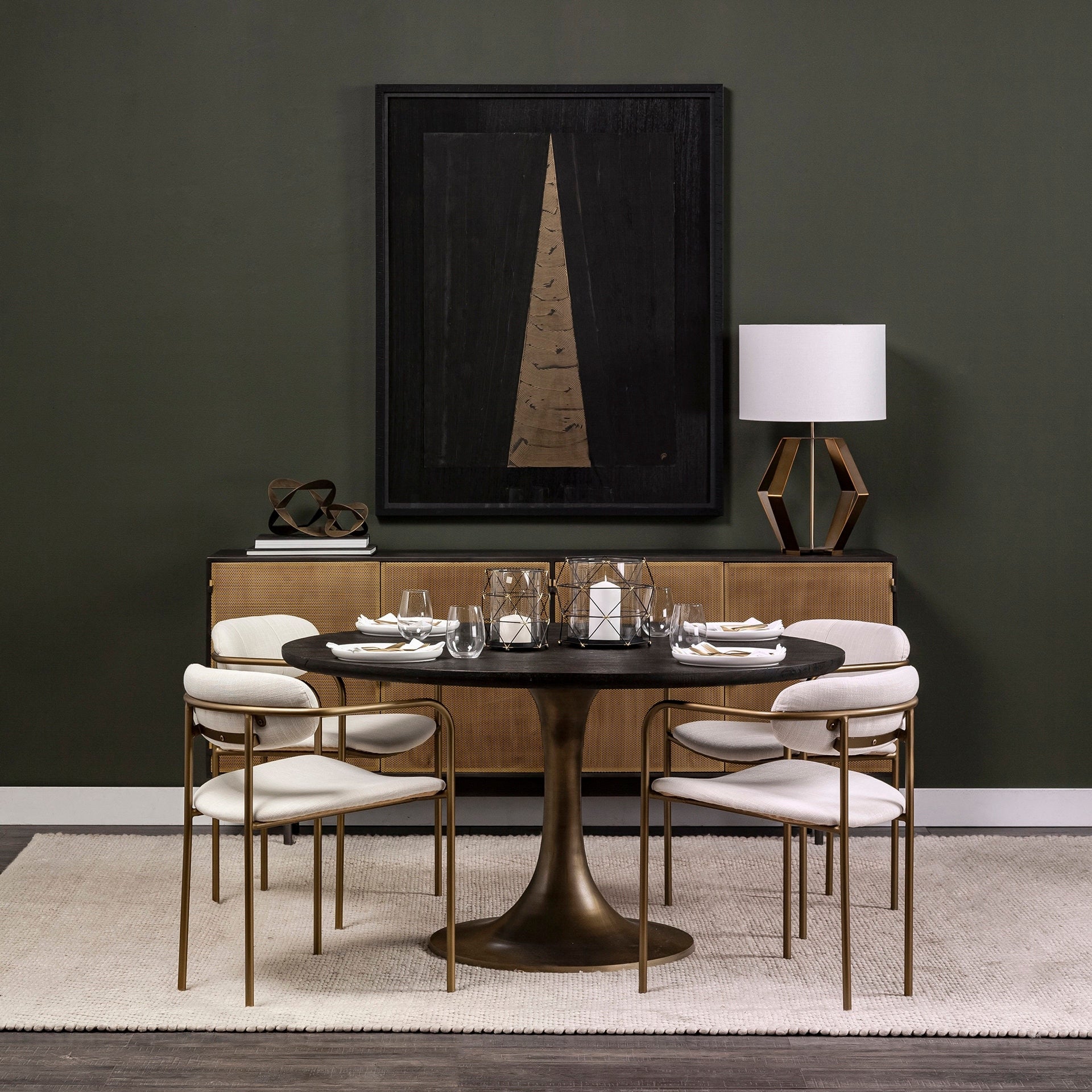 Mercana Mcleod Ii Weathered Teak Matte Black Mango Wood Iron Dining Table