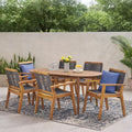 Mcgill Outdoor 7 Piece Acacia Wood Dining Set By Christopher Knight Home