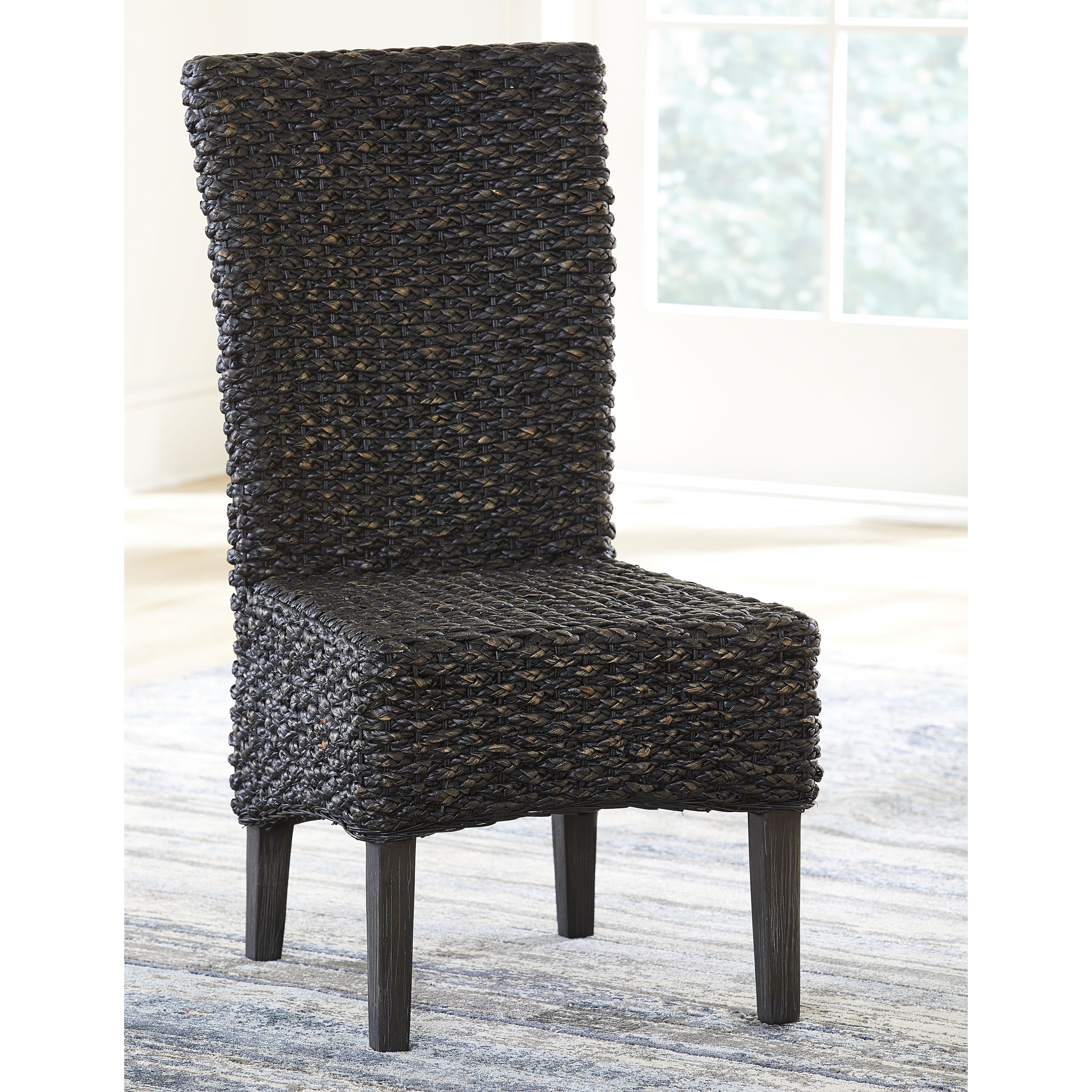 Meadow Chair Water Hyacinth In Graphite Set Of 2