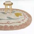 Meadow Kids Floral Ribbon Border Area Rug