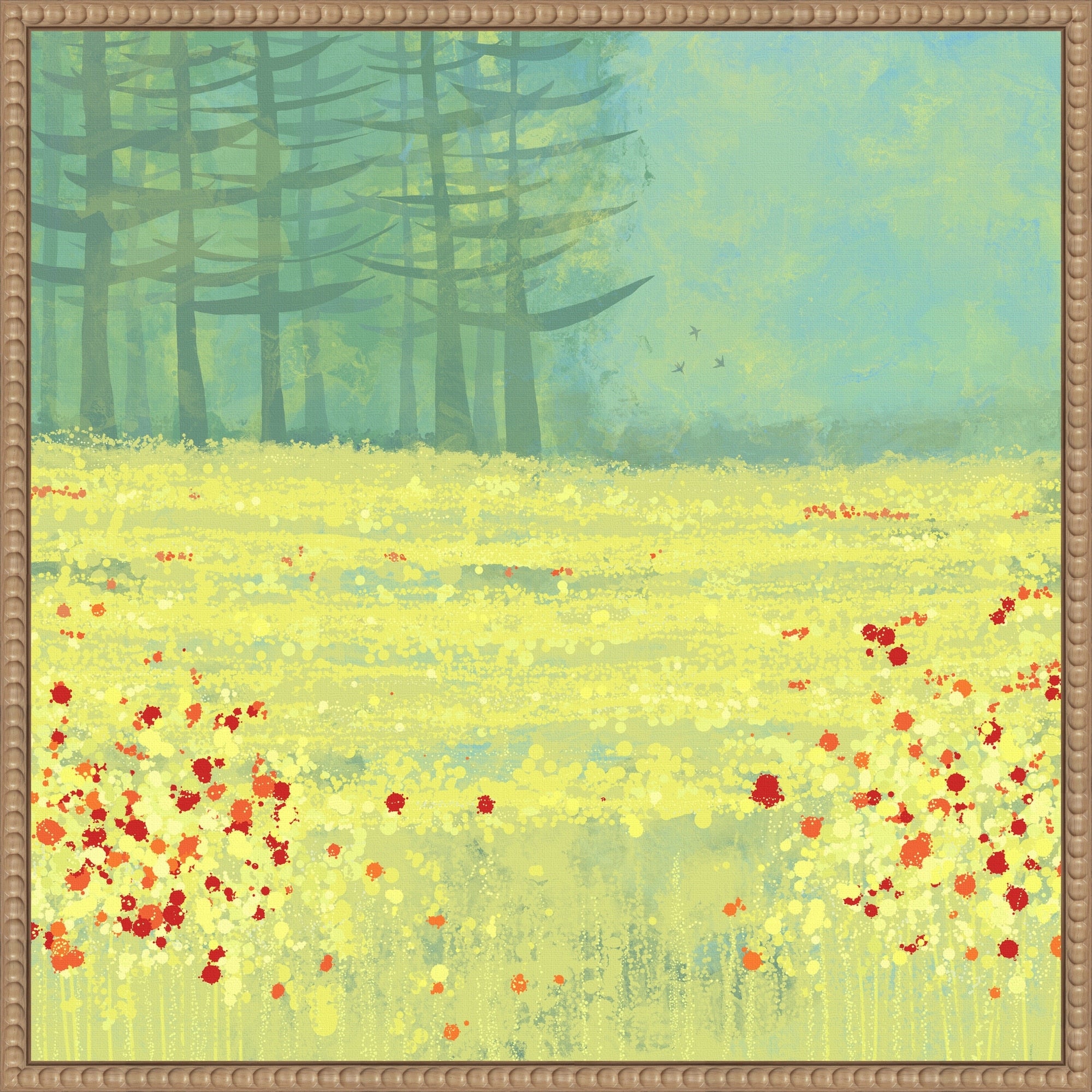 Meadow Near Perigueux France By Nic Squirrell Framed Canvas Wall Art Print