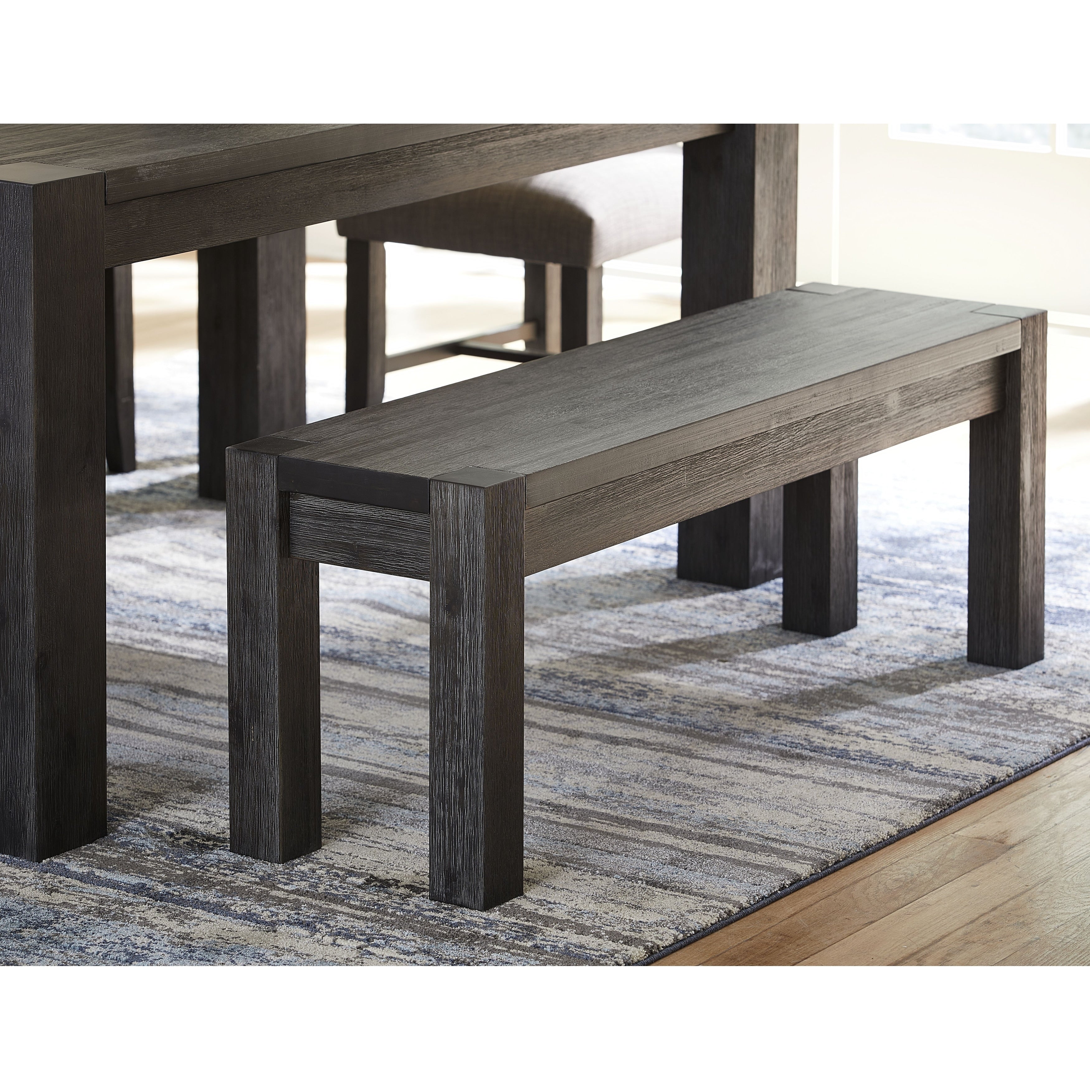 Meadow Solid Wood Bench In Graphite