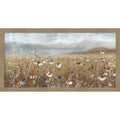 Meadow Stroll Neutral By Danhui Nai Wood Framed Wall Art Print