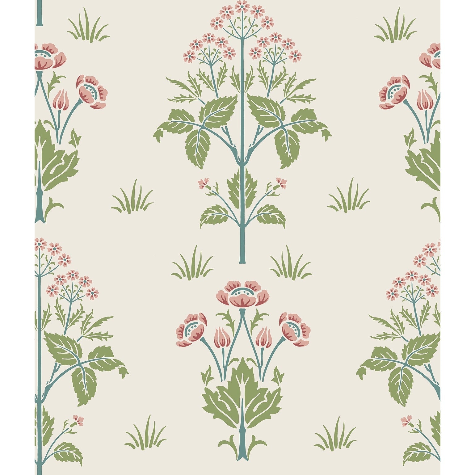 Meadow Sweet Cotton And Rose Peel And Stick Wallpaper