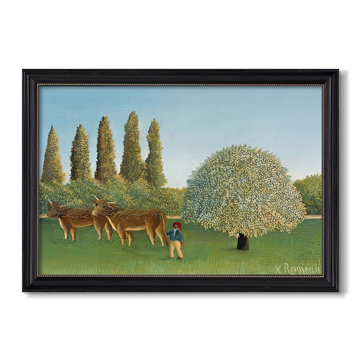 Meadowland 1906 Henri Rousseau Custom Framed Canvas
