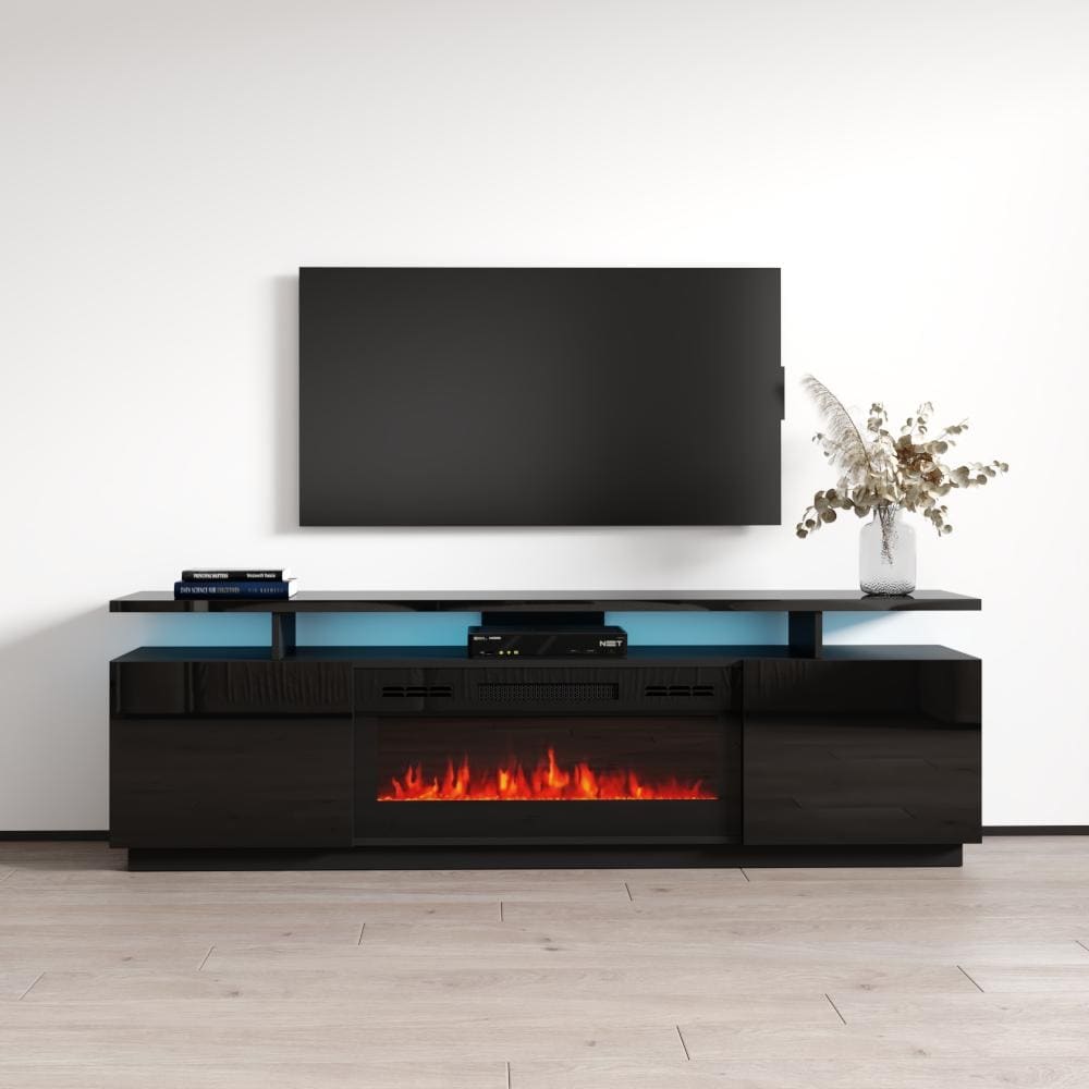Eva Kbl Electric Fireplace Modern 71 Tv Stand