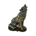 Mechanical Steampunk Howling Wolf Cyborg Dog Statue 7.5 X 5.5 X 3.5 Inches