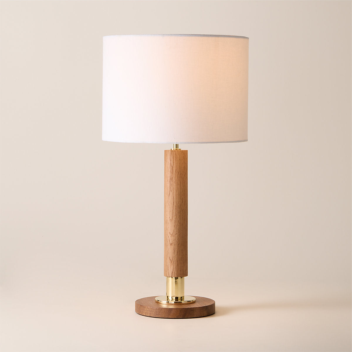 Medal Oak Wood Floor Lamp