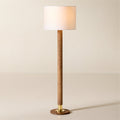 Medal Large Oak Wood Table Lamp