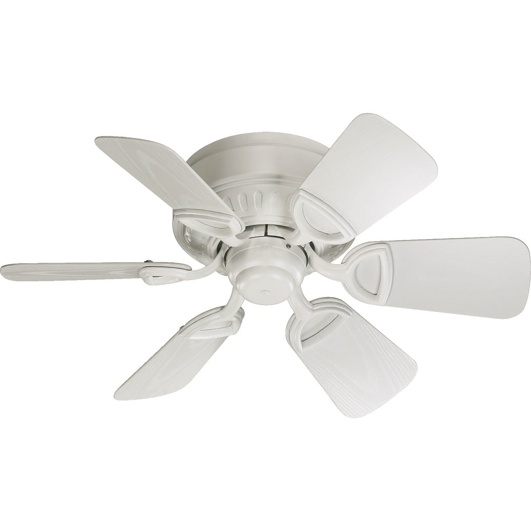 Medallion 30 Indoor Patio Hugger Ceiling Fan Studio White