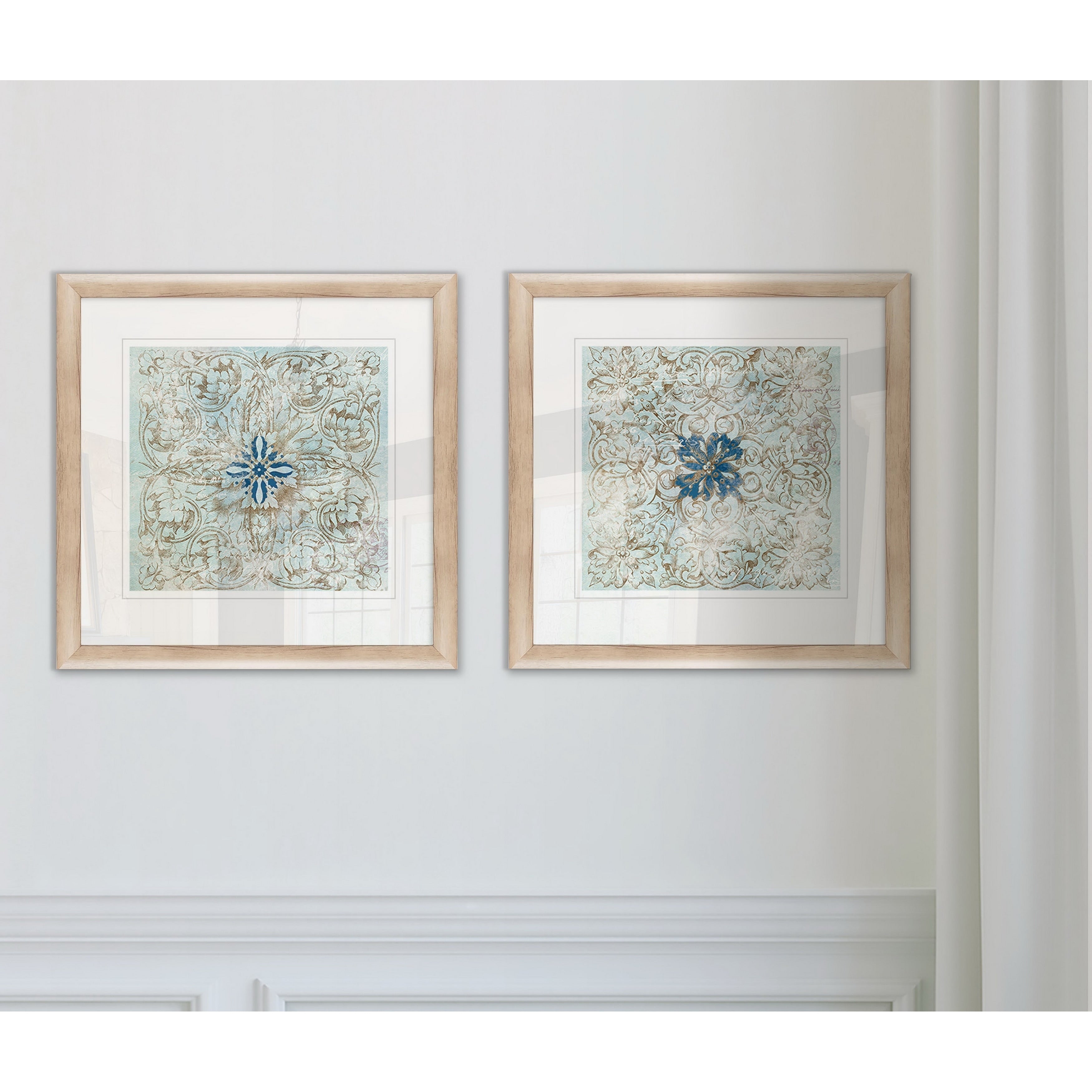 Medallion Framed Wall Art Set Of 2