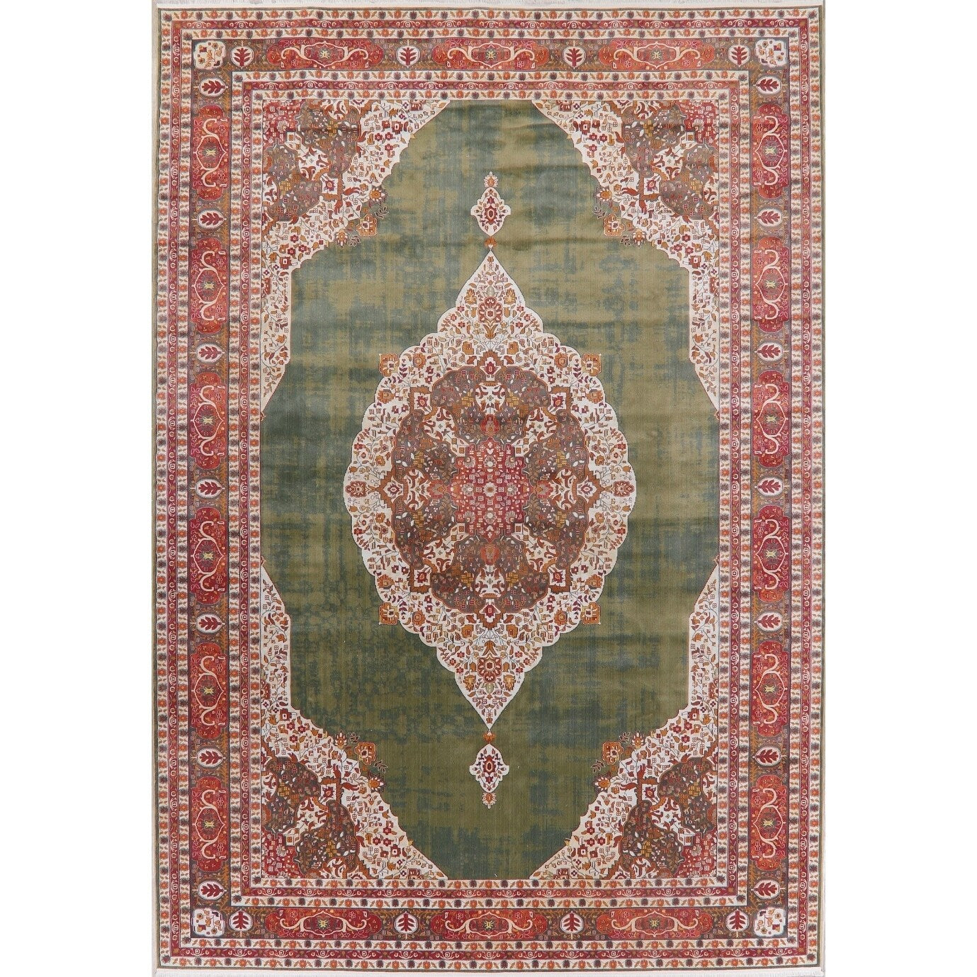 Medallion Vintage Style Floral Distressed Area Rug Home Decor Heat Set