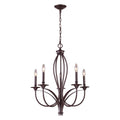 Medford 26 Inch Wide 5 Light Chandelier In Oiled Bronze 26In W X 26In D X 28In H