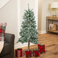 4 Flocked Alpine Artificial Christmas Tree Unlit 4 Foot