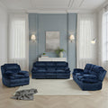 Medora Corduroy 3 Piece Manual Reclining Living Room Sofa Set