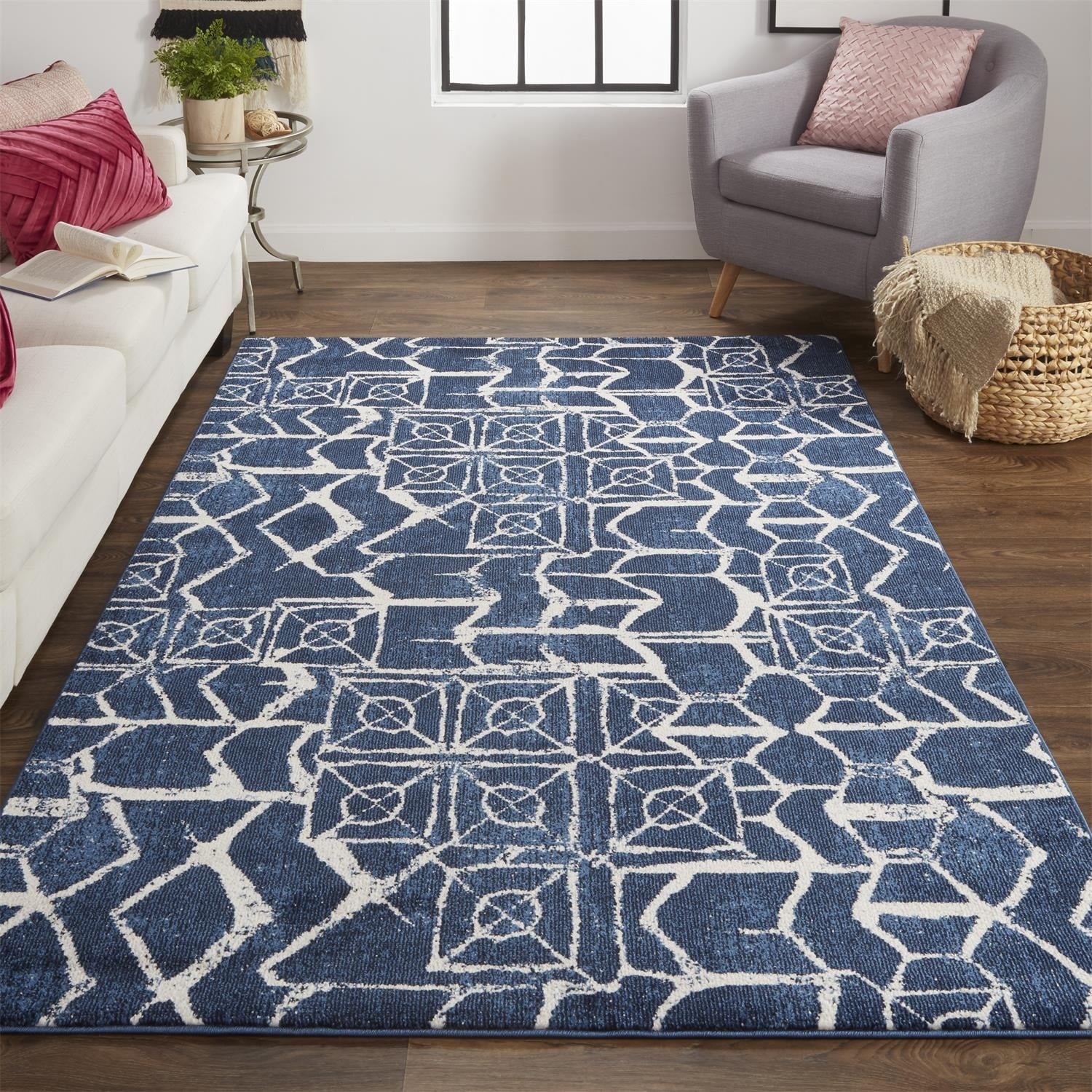 Meera Blue Beige 4 3 X 6 3 Area Rug
