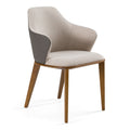 Megan Modern Beige Grey Dining Chair
