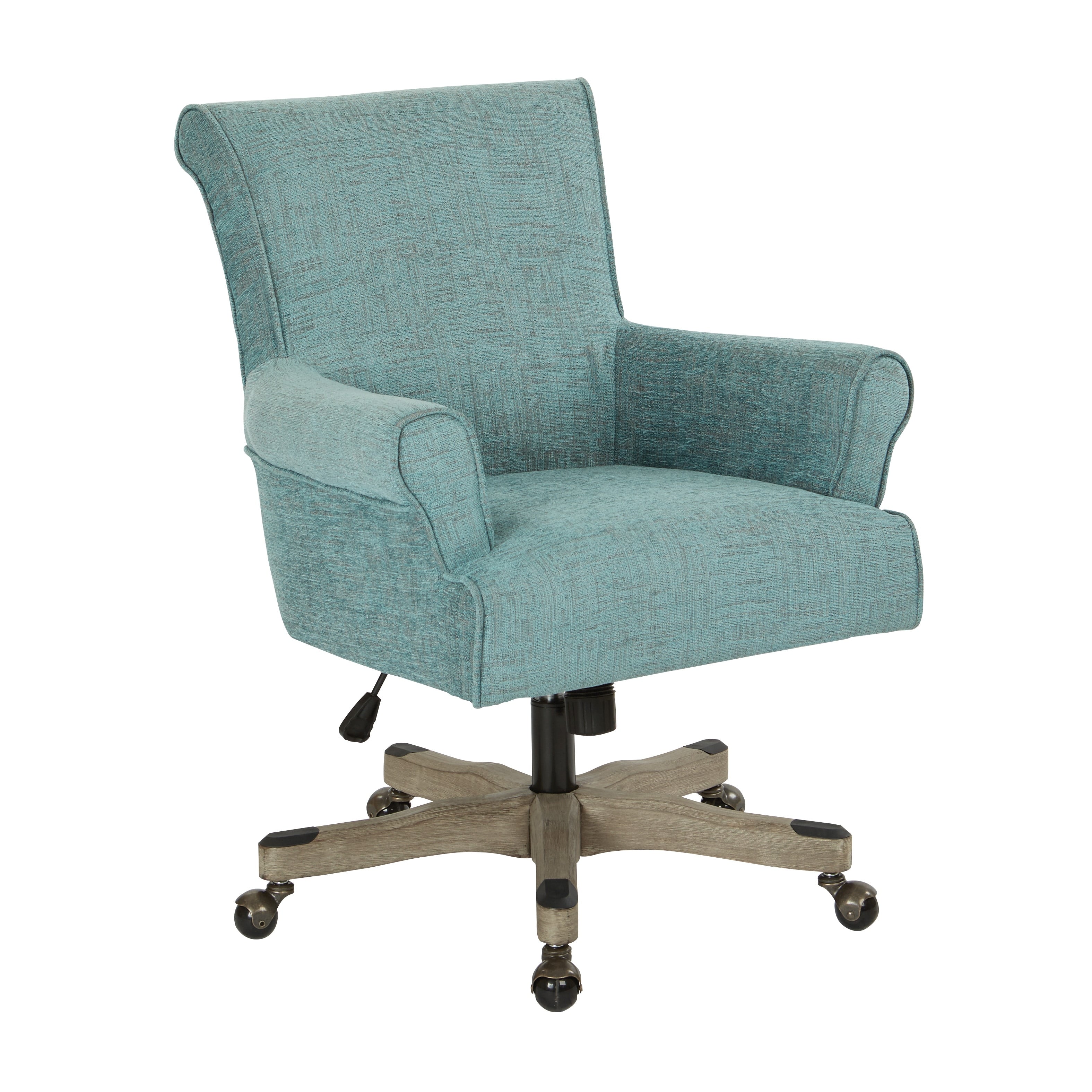 Osp Home Furnishings Megan Office Chair With Grey Wash Wood Base