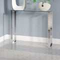 Glass Console Table With Chrome Finish 30In