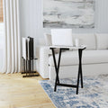 Copper Grove Meisel White Tray Table Set