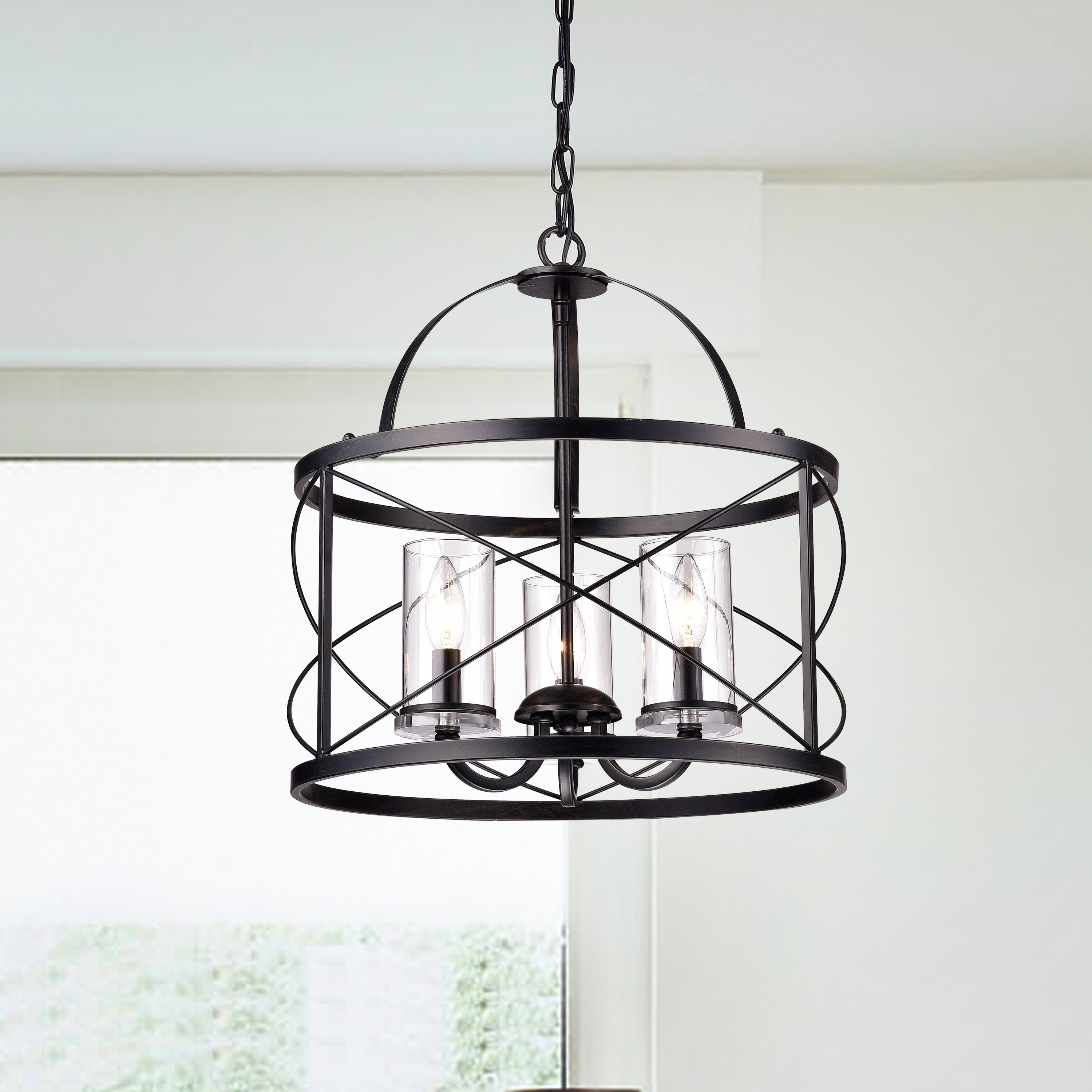 Meissa 3 Light Lantern Rectangle Chandelier
