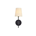 Mel Collection Wall Sconce D5.5 H15 Lt 1 Black Finish