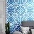 Melah In Blue And White Handmade 8X8 In Moroccan Tile Pack 12