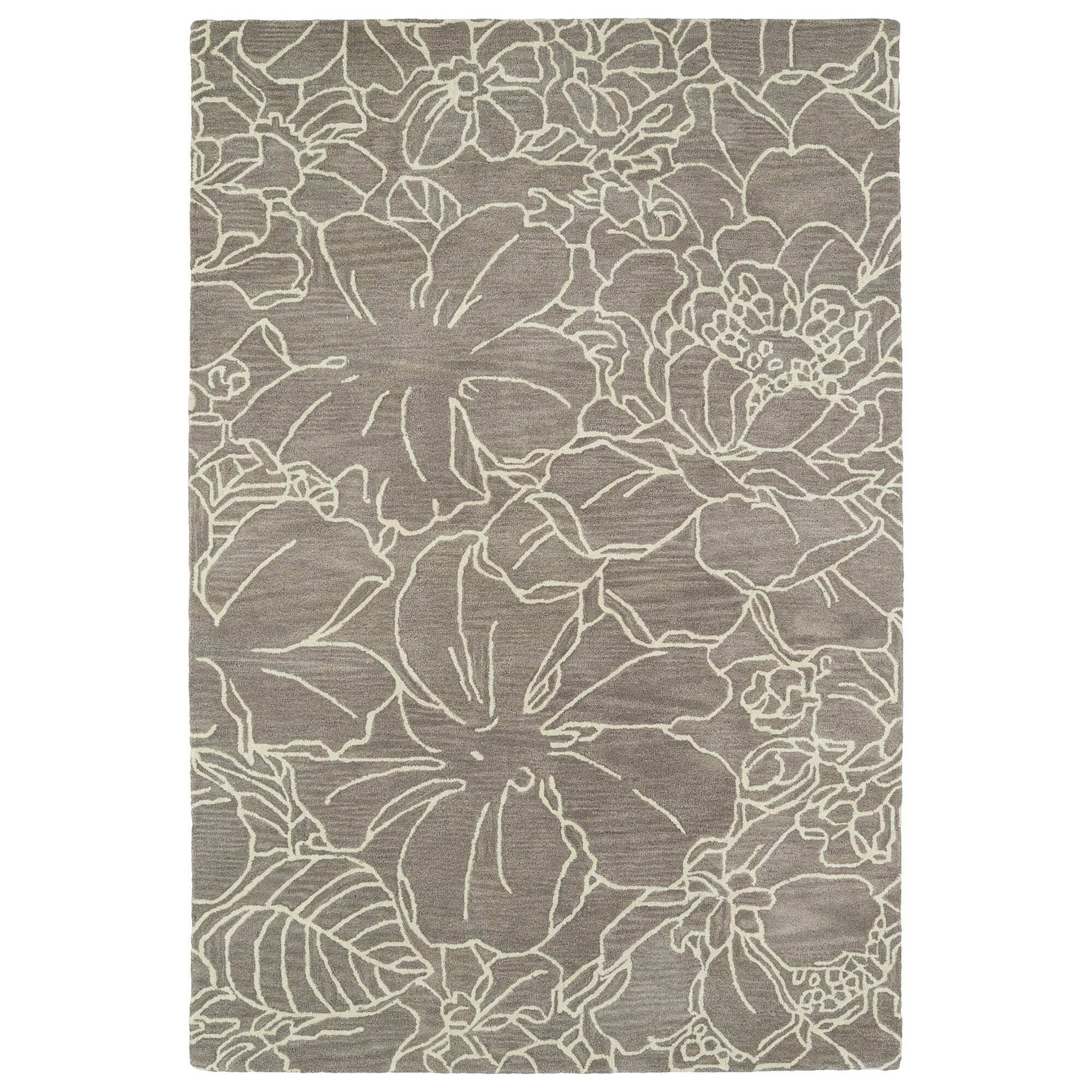 Hand Tufted Seldon Yellow Floral Stencil Rug 5 X 79