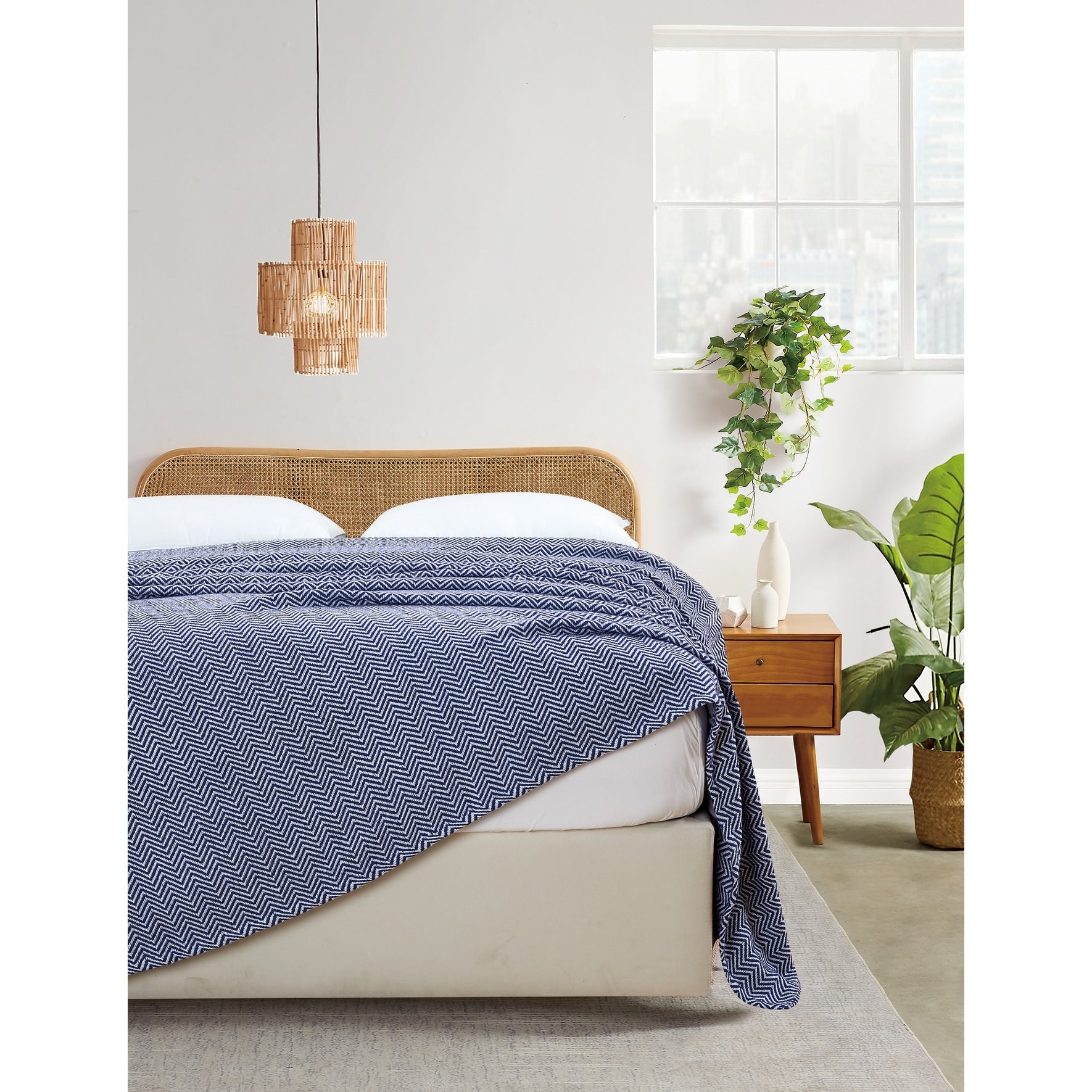 Everyday Blanket Collect Yarn Dyed Herringbone Cotton Blanket