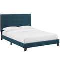 Copper Grove Chuhuiv King Button Tufted Upholstered Platform Bed