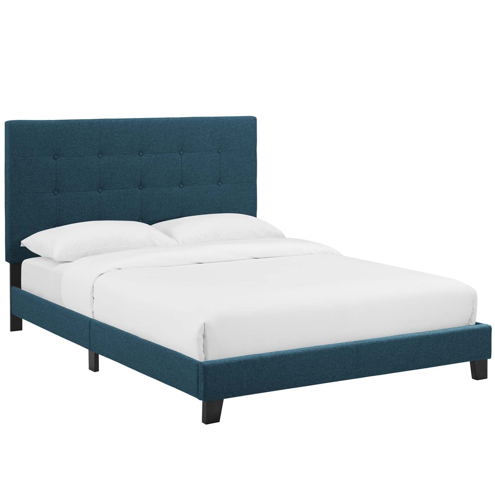 Copper Grove Chuhuiv King Button Tufted Upholstered Platform Bed