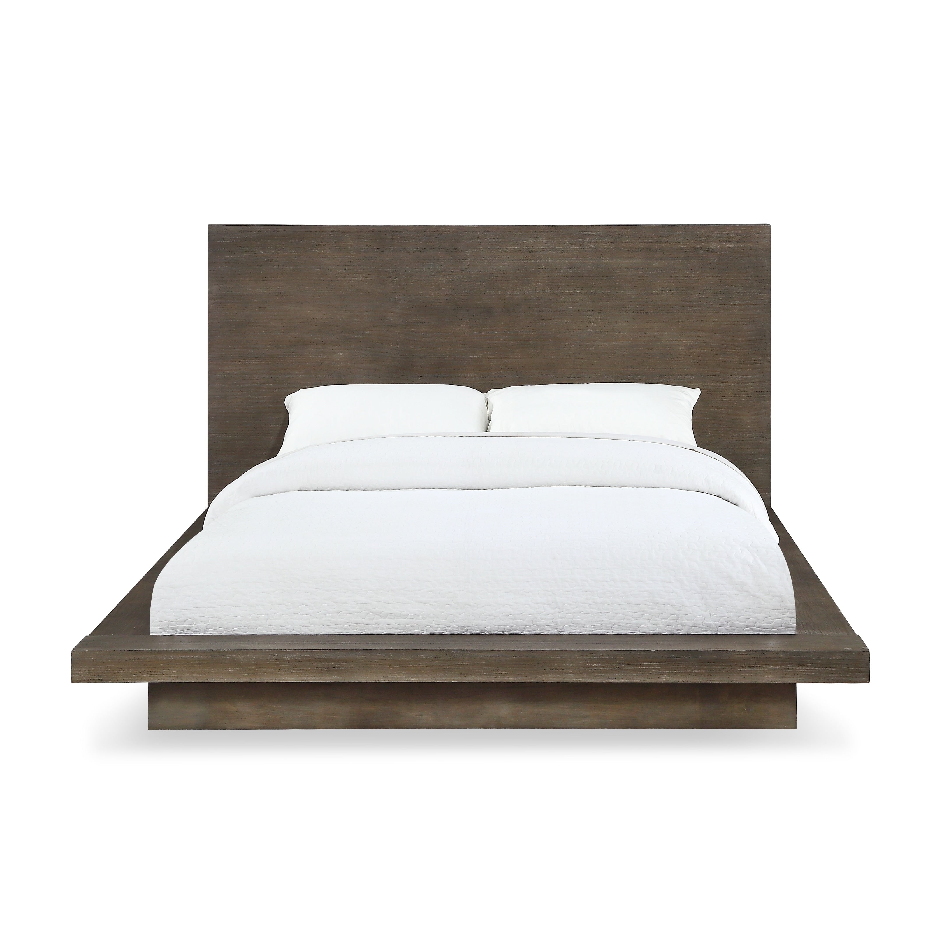 Carbon Loft Carnegie California King Size Panel Bed In Dark Pine