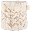 Melia Nordic Wool Cotton 12 Inch Decorative Basket 12 H X 12 W X 12 D