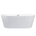 Melina Free Standing Acrylic Bathtub W Chrome Drain