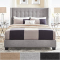 Melina Tufted Linen Wingback Bed By Inspire Q Bold