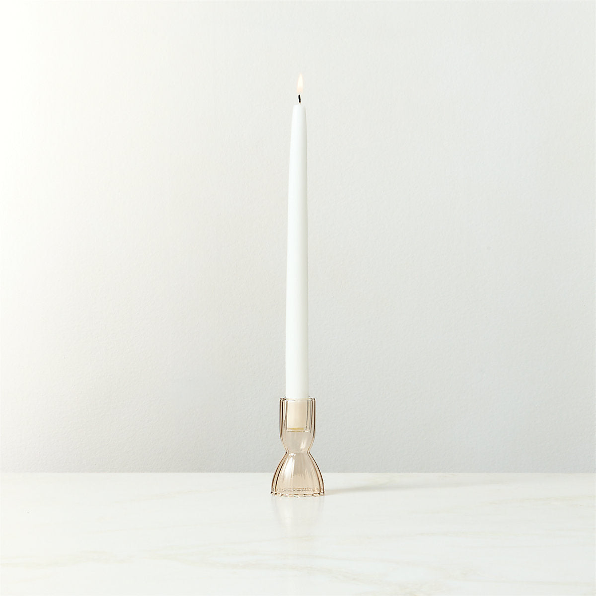 Melina Taupe Glass Tealight Candle Holder Large