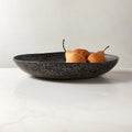 Hyacinth Oval Black Serving Platter with Reactive Glaze