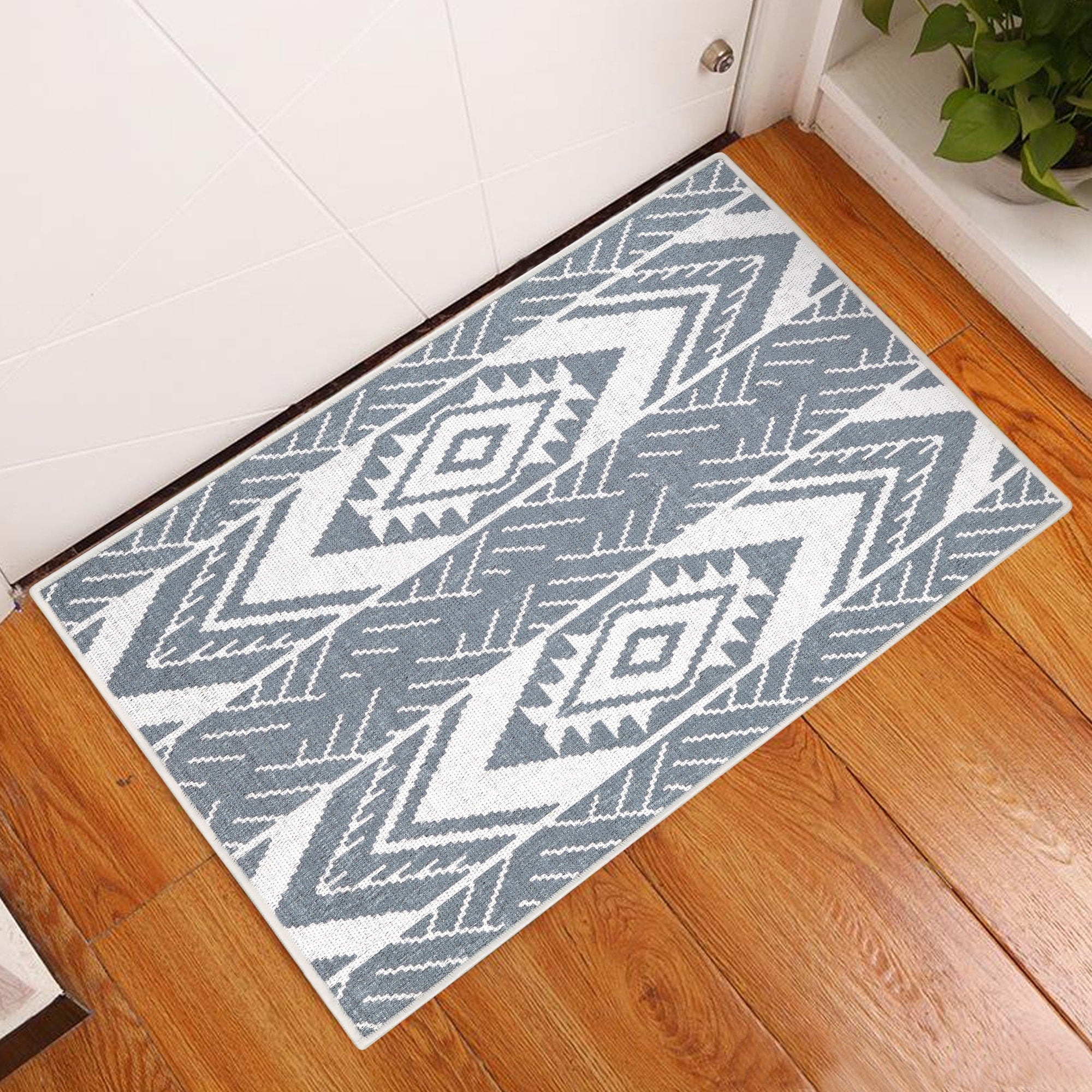 Memorial Collection 2 X 3 Foot Rug Runner Thin Non Slip Area Rug Cotton Indoor Rug For Front Door Foyer Rug For Entryway