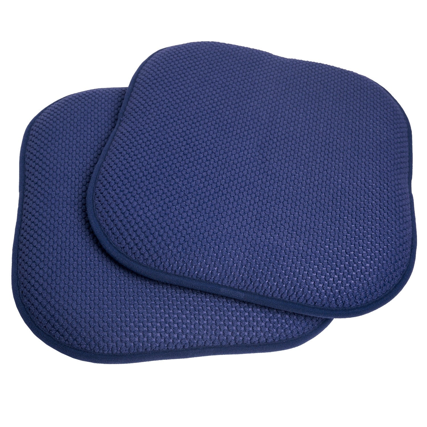 Memory Foam Chair Pad Seat Cushion With Non Slip Backing 16 X16 Navy