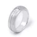 Mens 7Mm Anniversary Wedding Band Ring 0.75 Carat Cz Sterling Silver