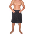 Mens Adjustable Hook And Loop Closure Turkish Terry Cotton Bath Wrap